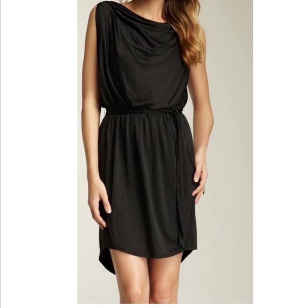 Black drape dress